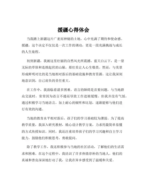 援疆心得体会