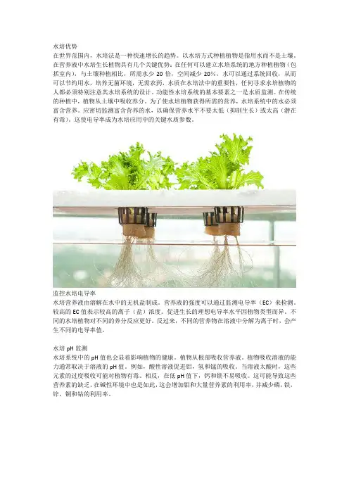 水培水质种植植物水培营养液中电导率和pH及EC参数的监测并远程打开或关闭水泵