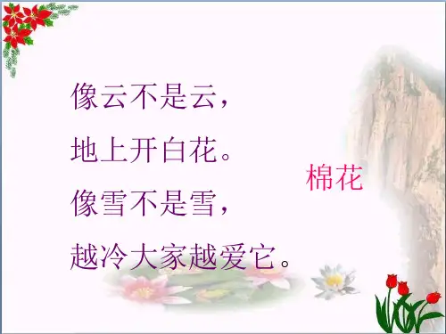 一年级 下册语文棉花姑娘 人教(部编版 )PPT 优秀课件