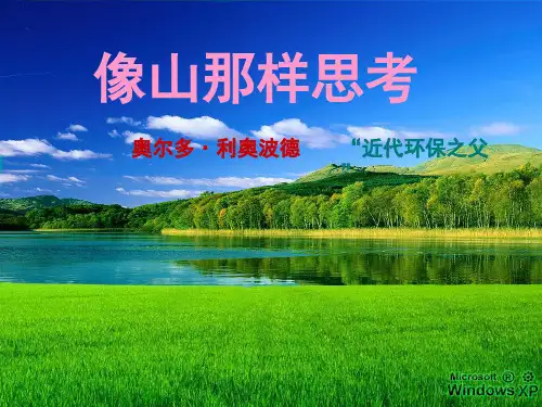 《像山那样思考》 课件12张PPT语文课件