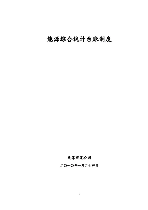 某公司能源统计台帐制度.(2010-1)docx