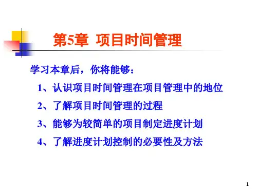 第章项目时间管理PPT课件