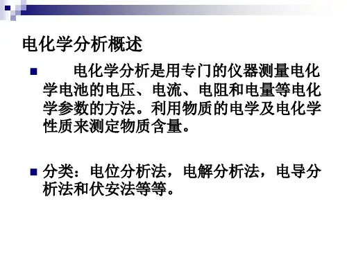 电化学分析