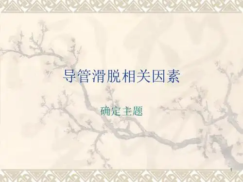 导管滑脱PPT课件