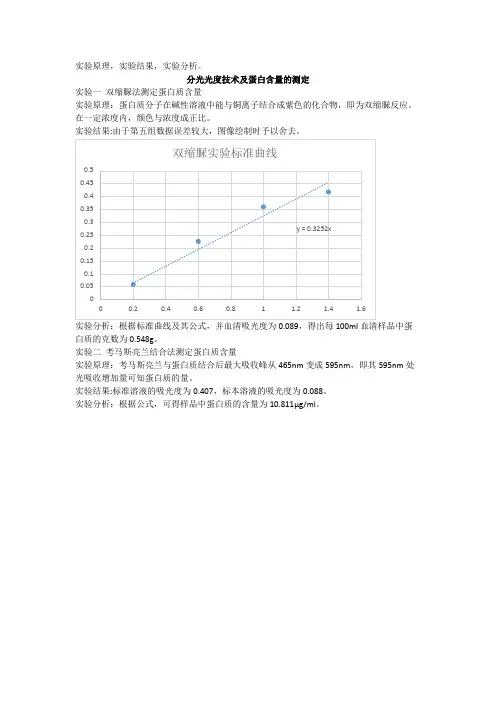 生化实验报告