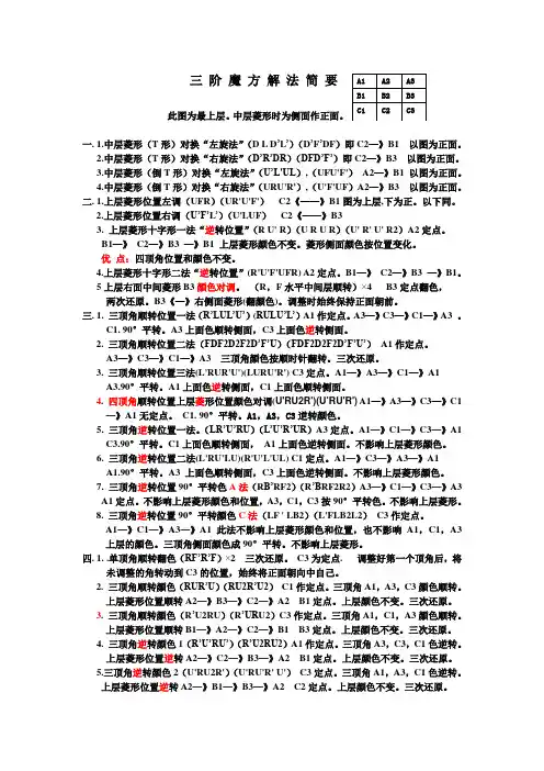 三阶魔方解法