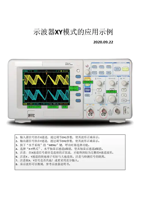 示波器XY模式的应用示例