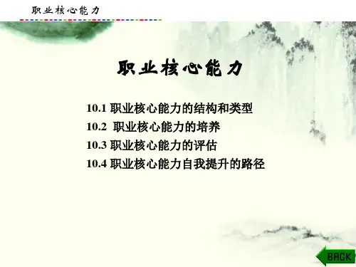 大学生职业生涯规划与就业创业指导课件：职业核心能力