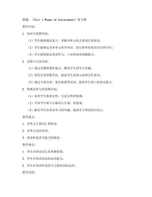 高中英语微课教案模板范文
