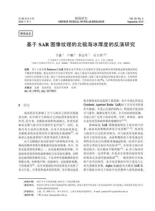 基于SAR图像纹理的北极海冰厚度的反演研究