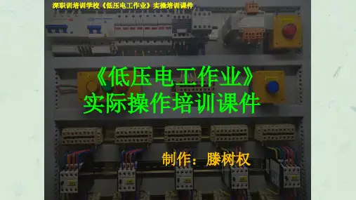 低压电工作业实操2019新(科目二)课件