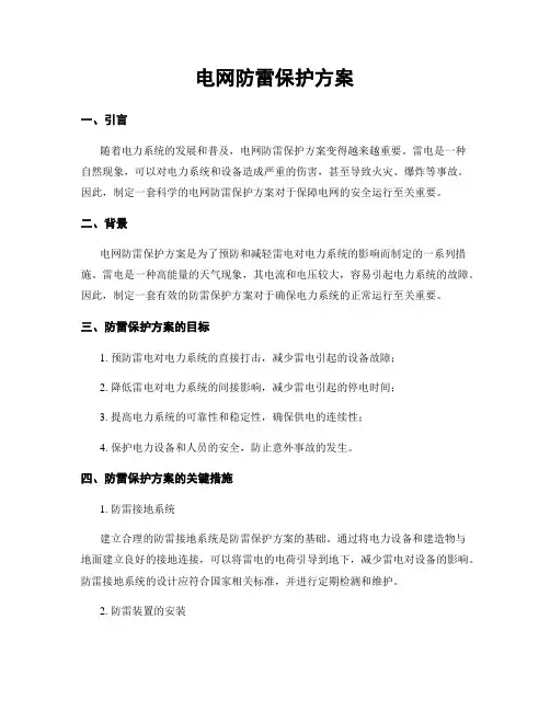 电网防雷保护方案