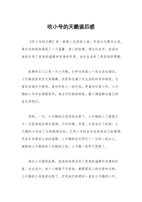 吹小号的天鹅读后感