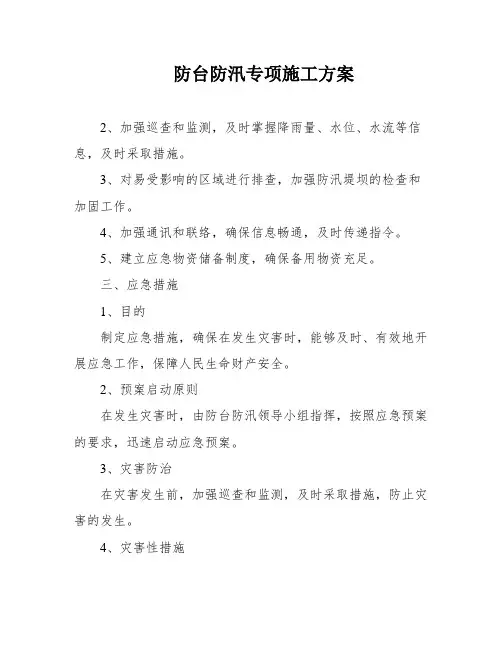 防台防汛专项施工方案