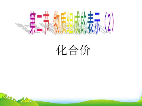 鲁教版九年级上册化学 4.2 物质组成的表示 课件 (共23张PPT)