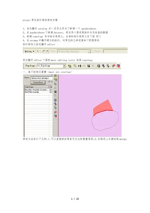 ArcGis拓扑错误检查与修改