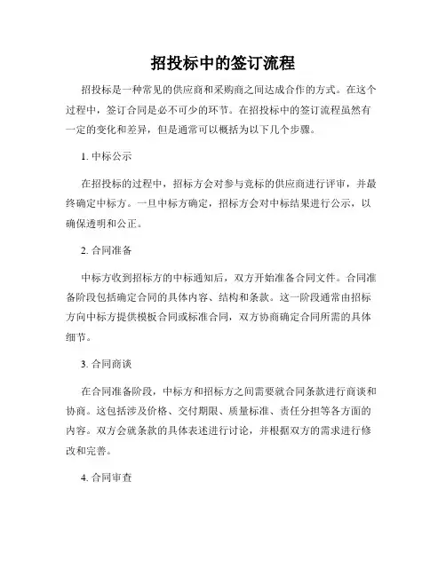 招投标中的签订流程