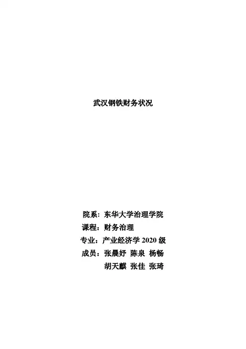 武汉钢铁财务状况
