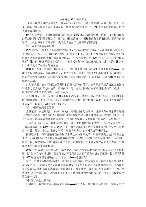 改革开放30年桥梁征文.doc
