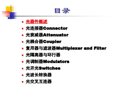 光纤通信系统与光器件光器件