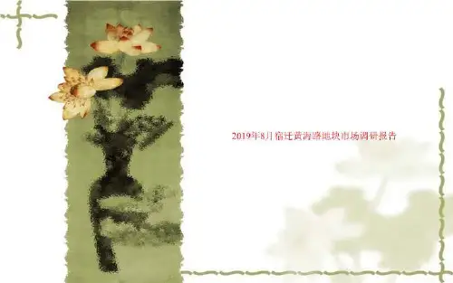 2019年8月宿迁黄海路地块市场调研报告
