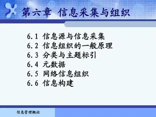 信息管理概论课件第6章