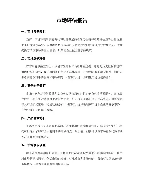市场评估报告