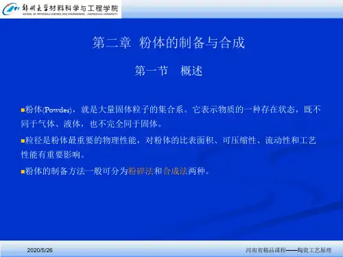 第二章粉体的制备与合成.