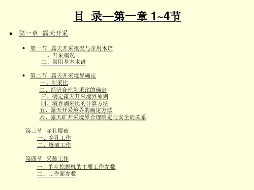 露天矿山开采工艺与安全技术培训精品PPT