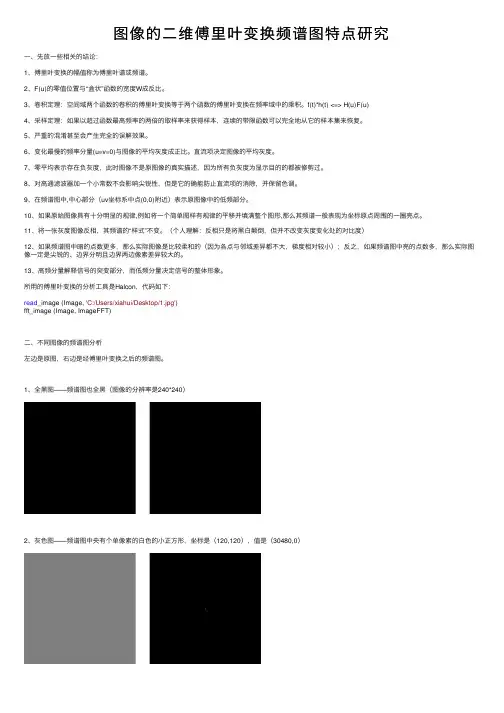 图像的二维傅里叶变换频谱图特点研究