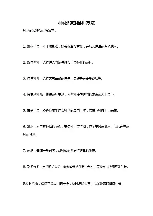 种花的过程和方法