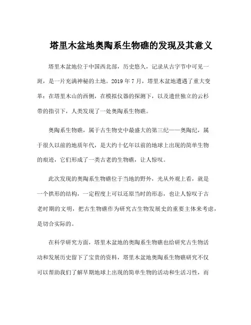 塔里木盆地奥陶系生物礁的发现及其意义