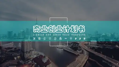 漂亮的商业创业计划书PPT模板
