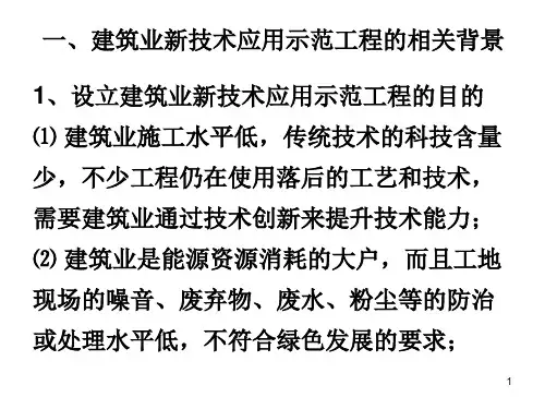 新技术应用示范工程