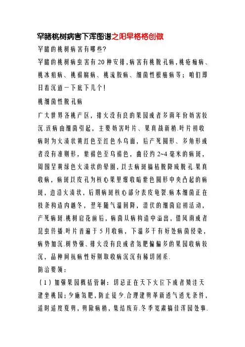 常见桃树病害高清图谱