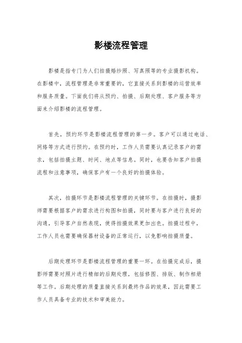 影楼流程管理