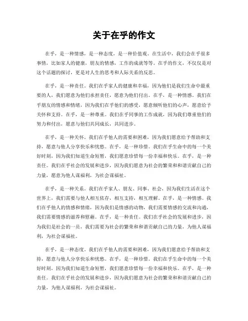 关于在乎的作文