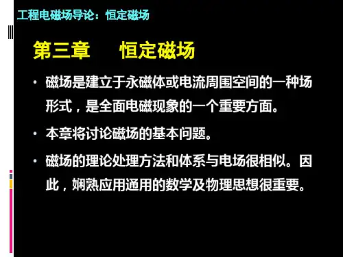 电磁场  恒定磁场