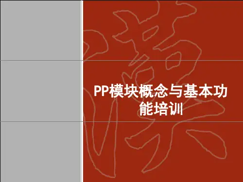 SAP_PP模块培训