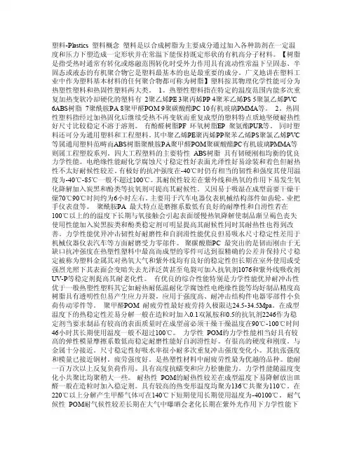 四大工程塑料
