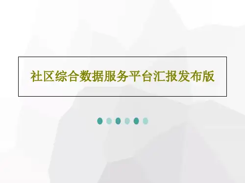 社区综合数据服务平台汇报发布版共46页PPT