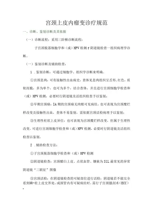 宫颈上皮内瘤变诊疗规范