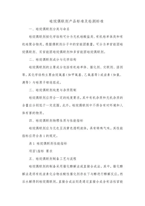 牵头制订硅烷偶联剂的17项产品标准及检测标准