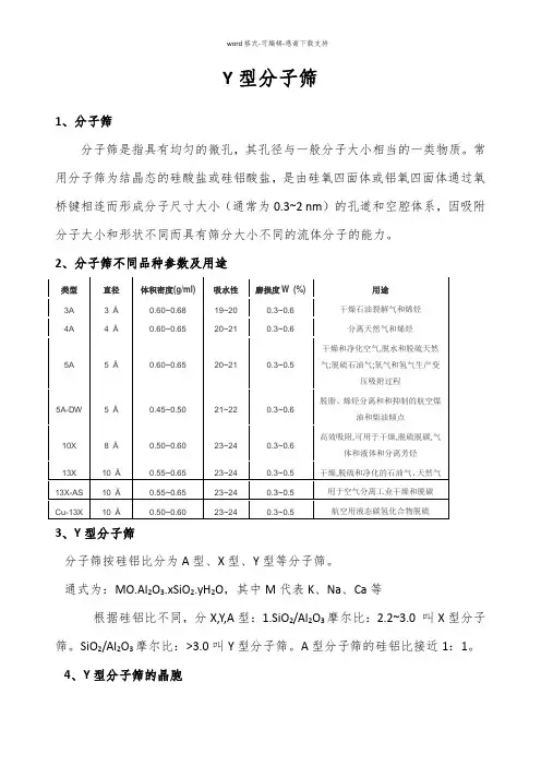 Y型分子筛