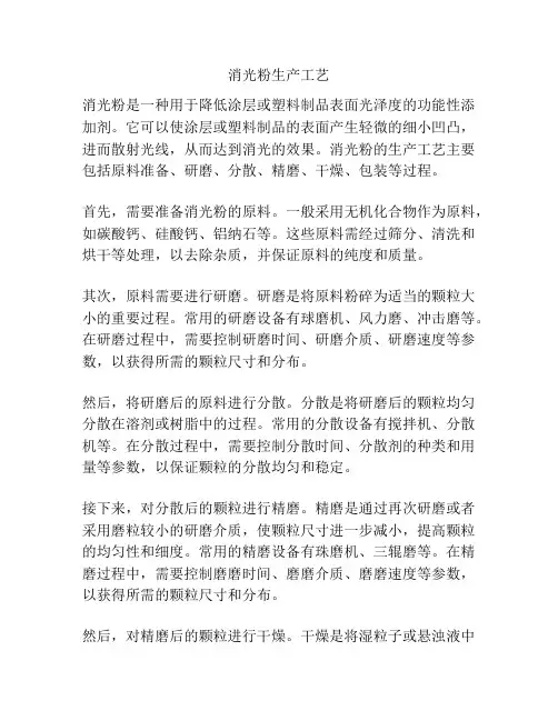 消光粉生产工艺