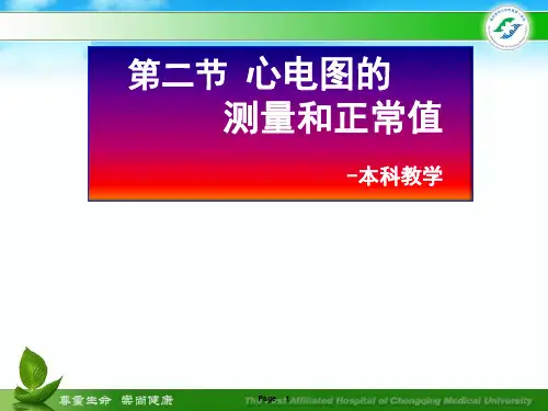 心电图的测量和正常值PPT