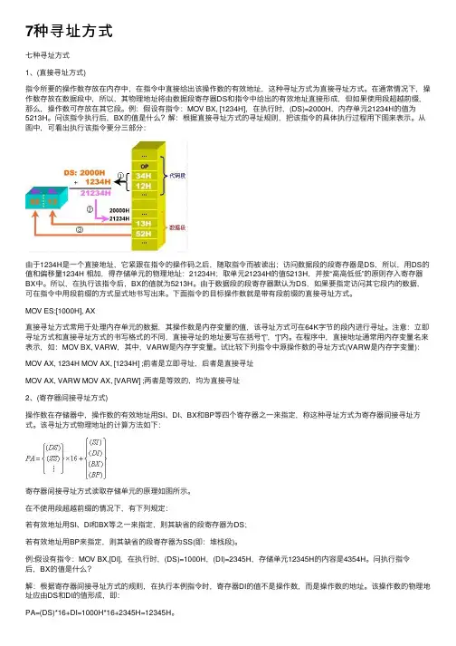 7种寻址方式
