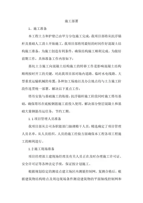 施工部署方案