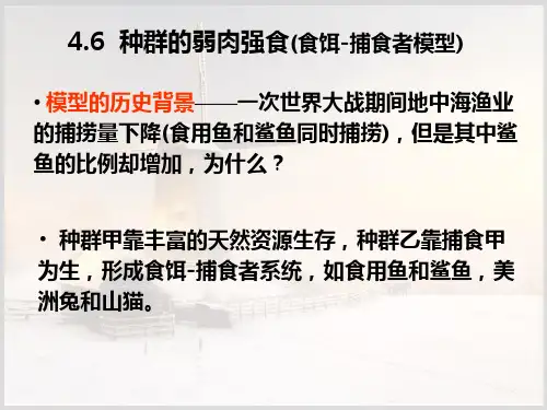 4.6  种群的弱肉强食(食饵-捕食者模型)