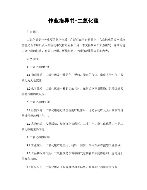 作业指导书-二氧化碳